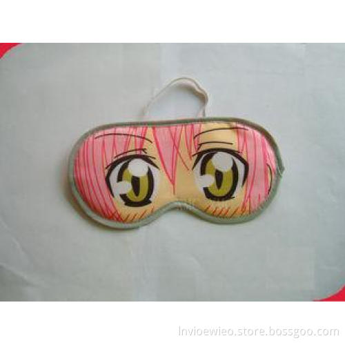 Custom Printed 10*20cm Polyester Relaxing Sleeping Eye Mask